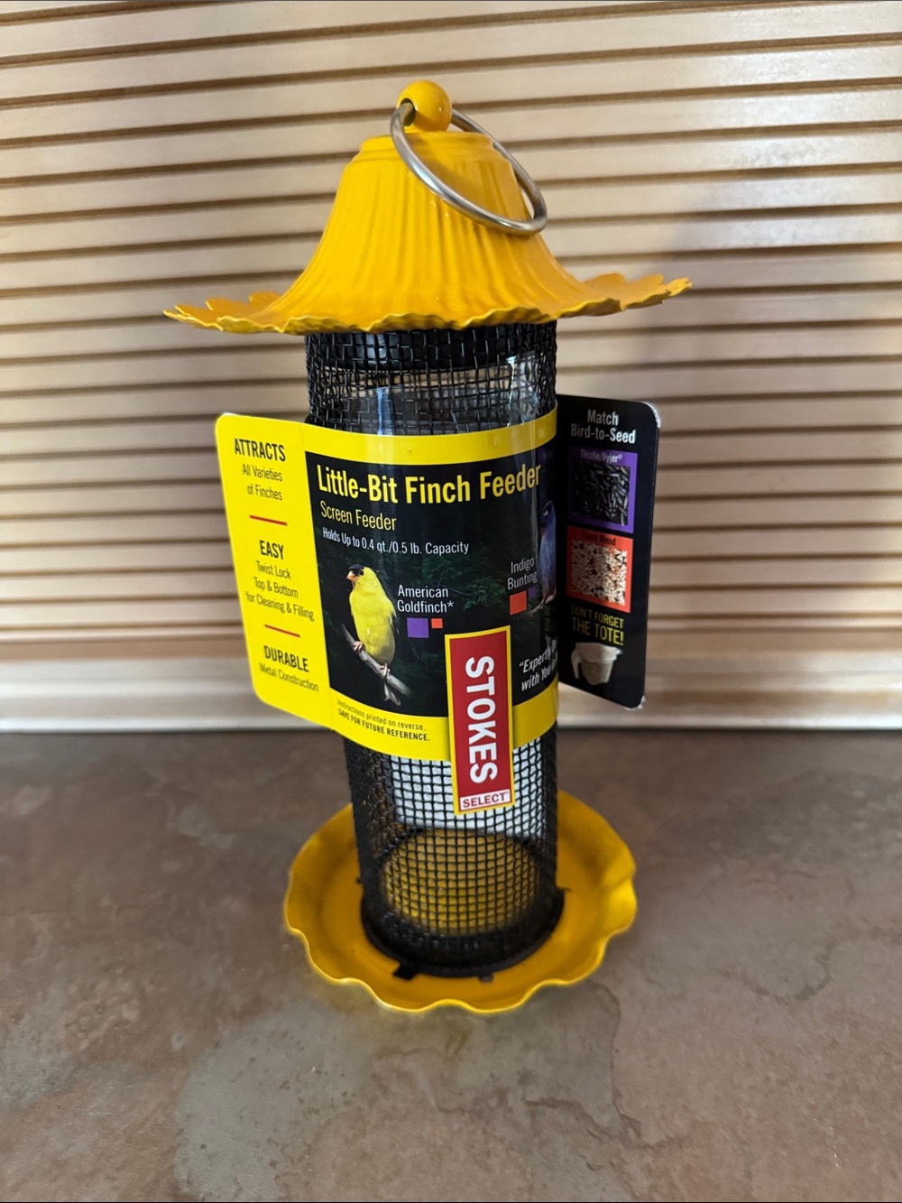 Little-Bit Finch Feeder in Yellow